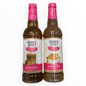 Two Jordans Skinny Mixes Butter Toffee Toasted Marshmallow Syrup Sugar Free